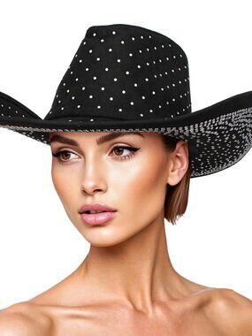 Midnight Rodeo: The Rhinestone Rebel Cowgirl Hat